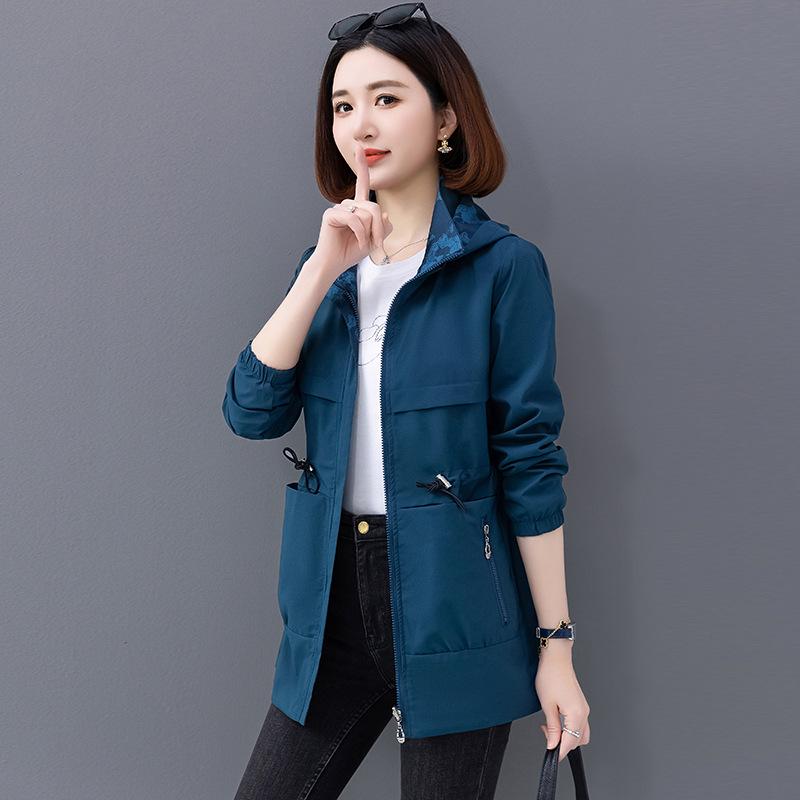 Pardesiu reversibil mărime plus pentru femei și jachetă scurtă de baseball