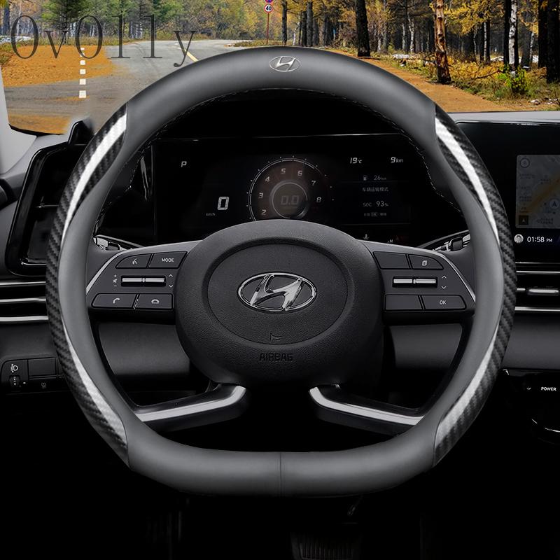 Car steering wheel cover for Hyundai I10 Getz Grand Starex Accent Elantra Atos Sonata Santa Fe Tucson I40 Ioniq Atoz Car