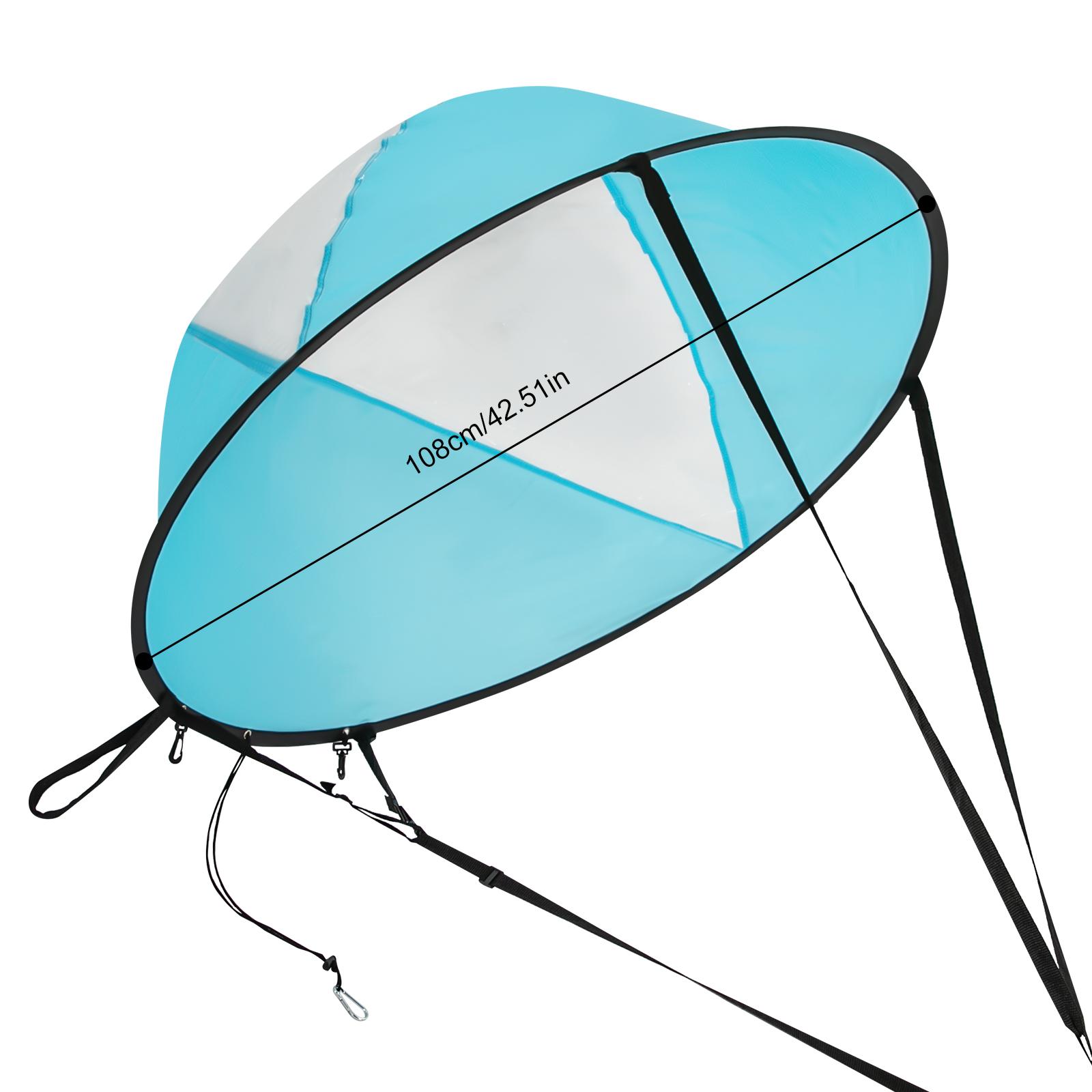 Kayak Sail 42.5  Kayak Downwind Sail - Foldable Paddle Board Wind Sail With Instant Popup & Secure Locking For Kayak Canoe & Sup синий