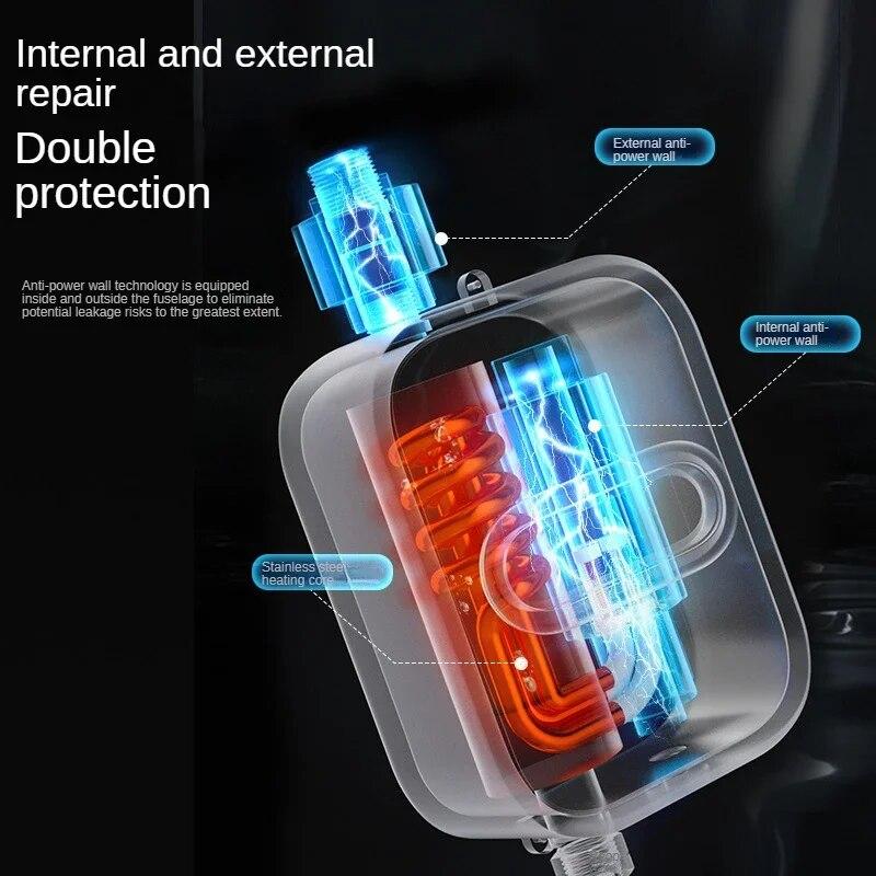 3000W Electric Thankless Mini Instant Hot Water Heater Bathroom Faucet Tap Heating 3 Seconds Instant Heating Machine