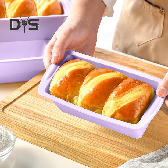 1/4Pcs Silicone Bread Loaf Pan Non-Stick Baking Pans for Homemade Bread Cakes Brownies Easy Release Toast Mold Kitchen Tool