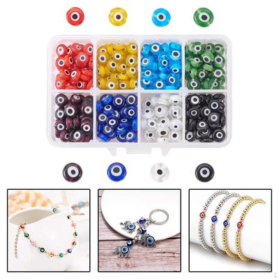Evil Eye Beads Charms Spacer for DIY Necklace Anklet Bangles Earring Finding Jewelry Making