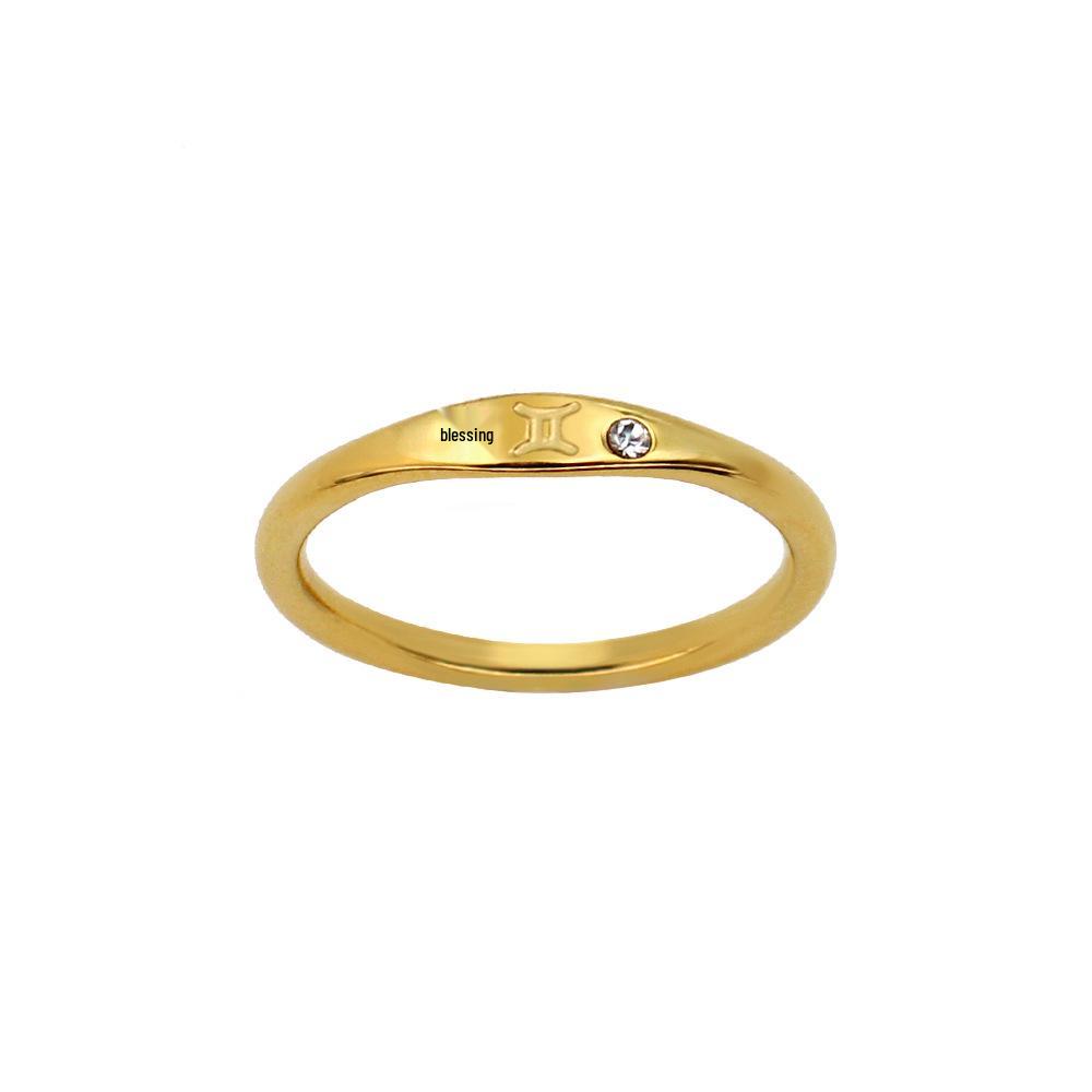 Европейско-американское кольцо-созвездие из титановой стали 18K с бриллиантами - Высококачественный ювелирный подарок для знаменитостей Size 7