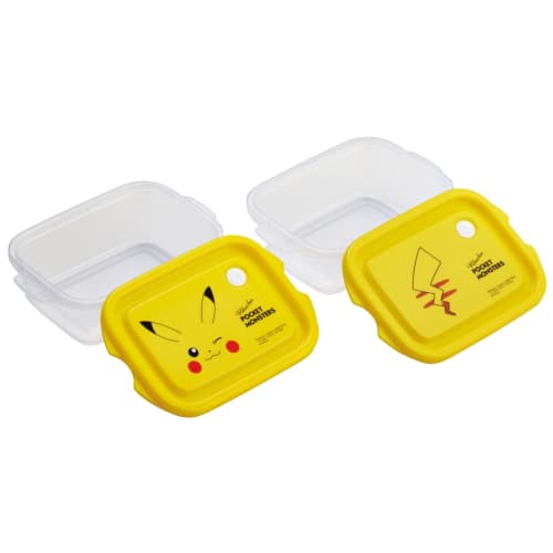 Skater Seal Container 500ml Set of 2 Pokemon Pikachu Face 23 Antibacterial Storage Container Side Dish Container Made in Japan FCN2WAG-A