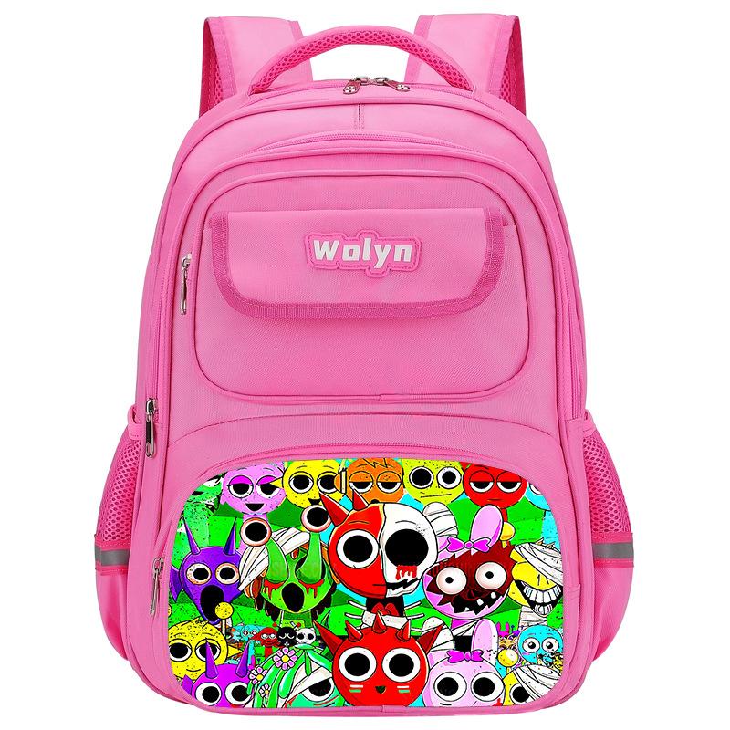 Caja de Ritmos Sprunki Juego Anime Mochila Estudiante Bolsa Escolar Bolsa Multifuncional