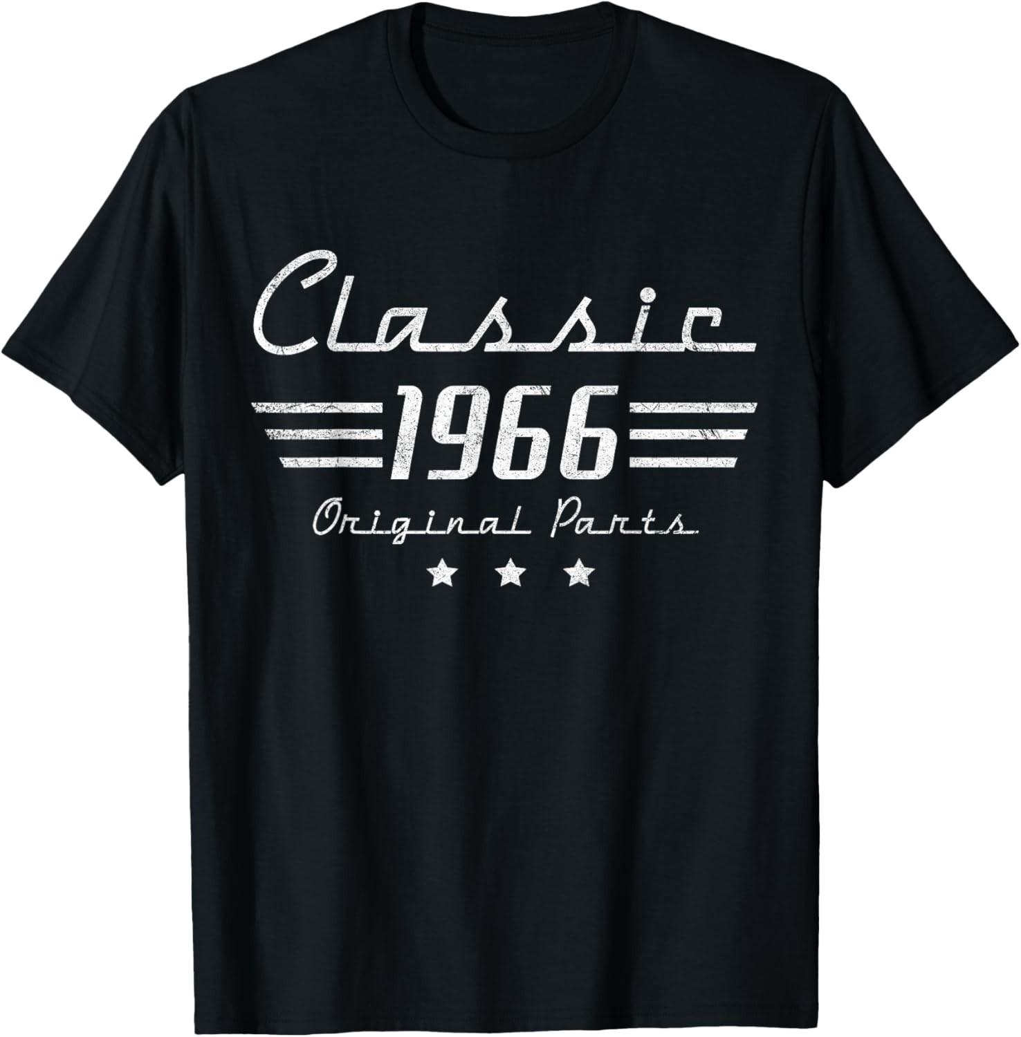 Vintage Classic Car 1966 60th Birthday Gifts Men 60 Year Old unisex T-Shirt S