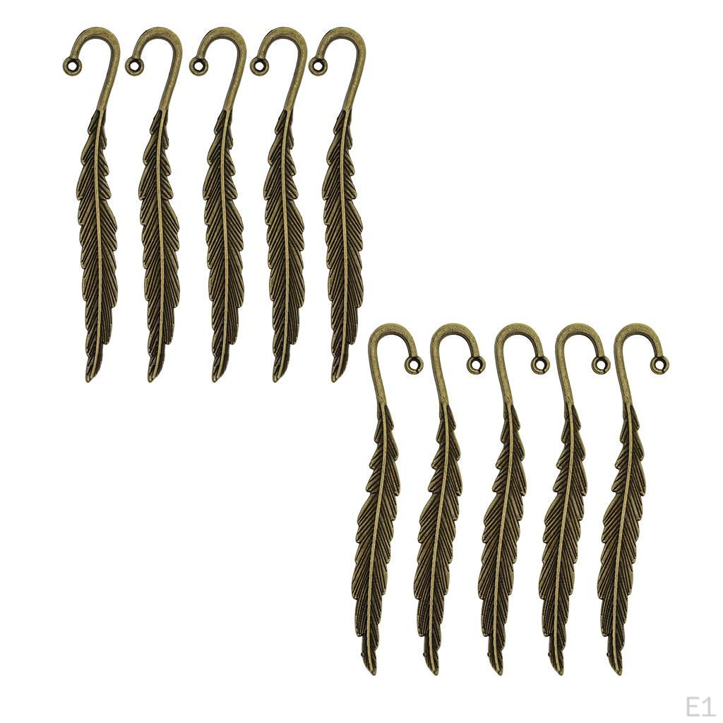 10 Stück klassische Delikatesse Kupfer Metall Perlen Lesezeichen, Bronze