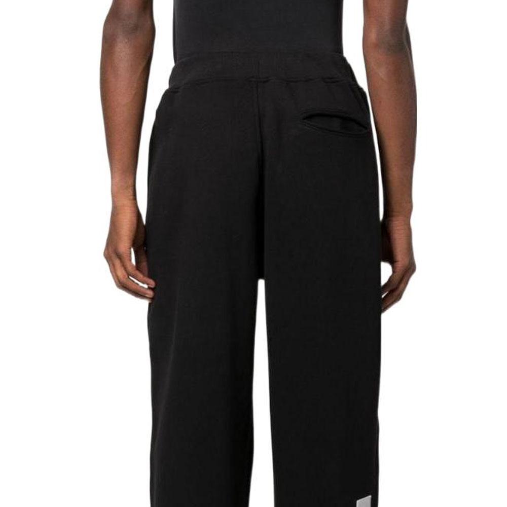 Emporio Armani Solid Color Drawstring Waist Knitted Sports Pants Men bottoms Black 6L1P8A-1JSFZ-0999
