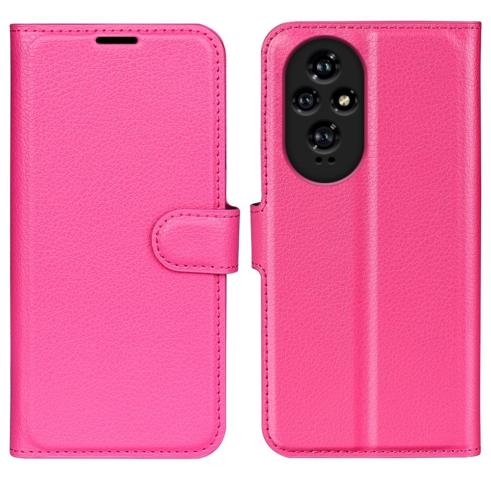 For Honor 200 5G Wallet Case Litchi Texture PU Leather Phone Cover Folio Flip