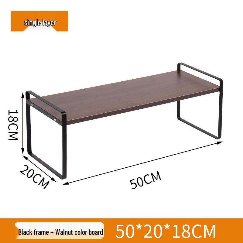 Dual-Layer Desktop Storage Rack & Office Organizer Bookshelf