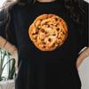 Women's Breathable T-Shirt with Unique Chocolate Chip Cookie Print - Comfort Fit, Casual Sporty Style, Round Neck Tee For Adult,