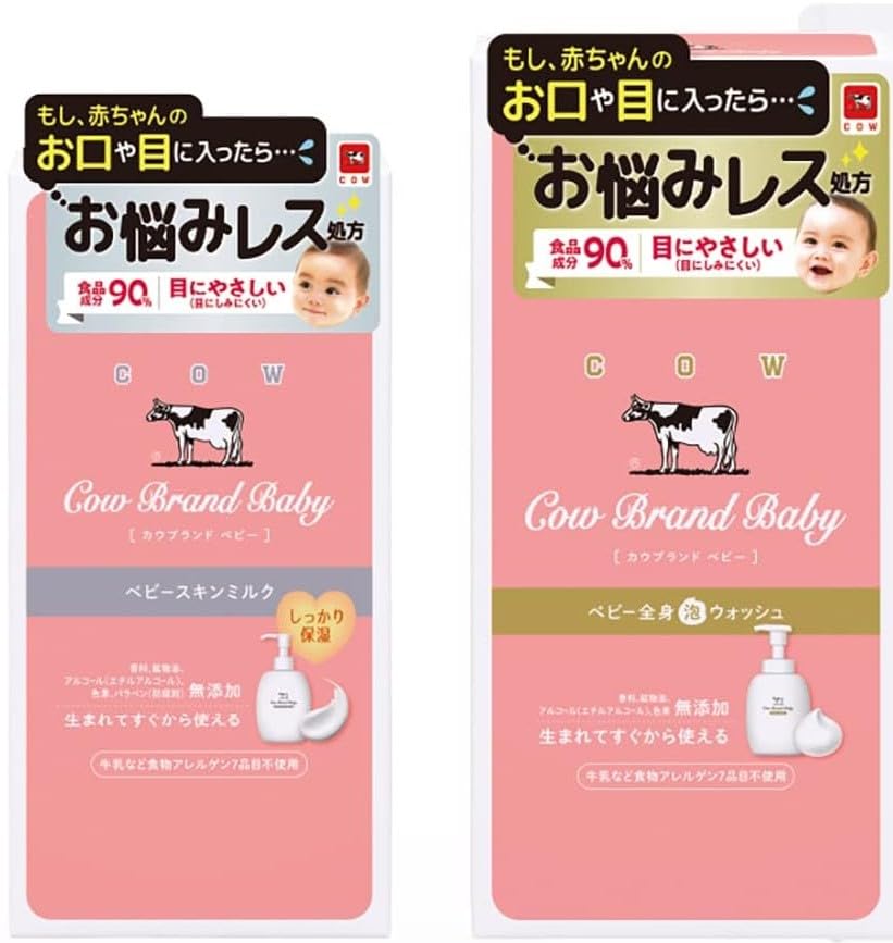 

COW BRAND BABY ПЕНКА ДЛЯ МЫТЬЯ ТЕЛА С ДОЗАТОРОМ 400 мл МОЛОЧКО ДЛЯ КОЖИ 300 г 1 НАБОР +