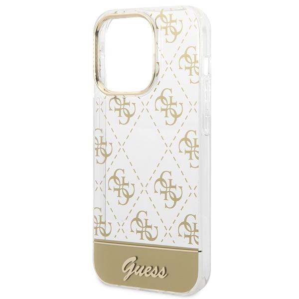 Guess Guhcp14Lhg4Mhg Iphone 14 Pro6,1 Złoty/Gold Hardcase 4G Pattern Script