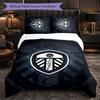Biancheria da letto a tema Leeds United Set 3 Pezzi Copripiumino Biancheria da letto Decorativa Per Camera Adolescenti Decorazione Casa