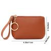 New Multifunctional Wallet Zipper Solid Color Clutch Bags PU Leather Coin Bag
