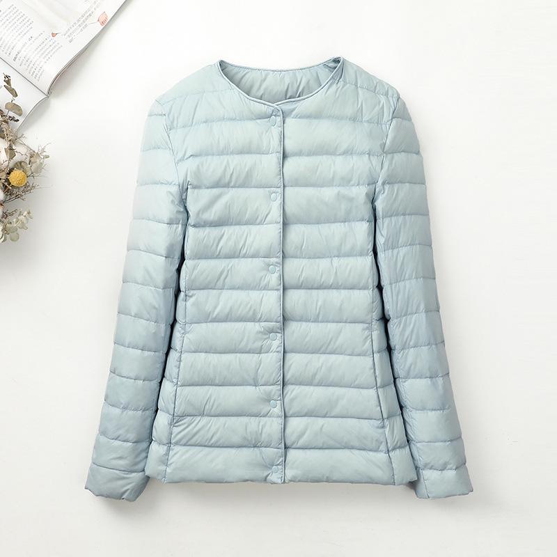 Down Jacket Women's Short Autumn and Winter Light Liner Light Thin Fashion Warm White Duck Down Jacket
