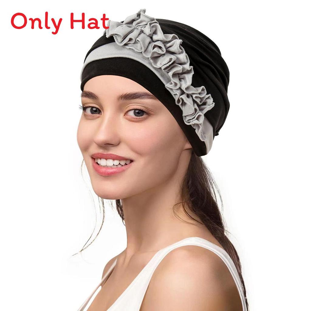 Polyester Floral Headband Hat For Women With Stylish Design For All Seasons