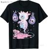 Totenkopf und Krähe Ziege Retro Ästhetik Pastell Goth Kunst T-Shirt Damen Kawaii Anime Kleidung Mann T-Shirts Oberteile Vintage Unisex T-Shirt