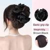 Synthetic Bow Hair Clip Chignon Messy Bun Claw Clip in Hair Piece Wavy Curly Hair Bun Ponytail Extensions Scrunchie Hairpieces for Women