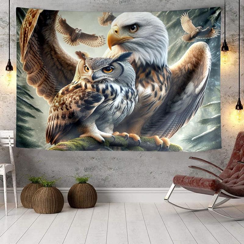 Mystical Forest Owl Tapestry Room Decoration Wall Hanging for Living Room Bedroom, dormitory, Birthday and Christmas gifts