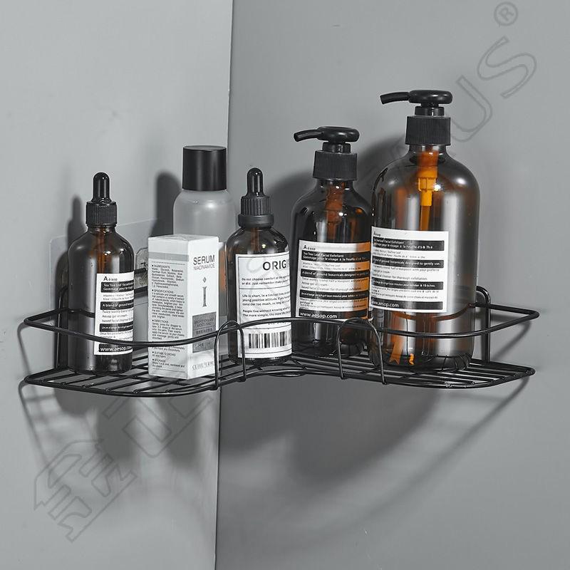Corner Wall-Mounted No-Drill Bathroom Storage Rack