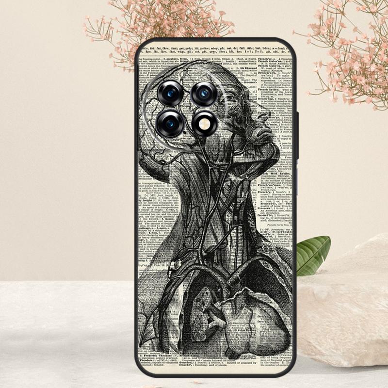Medical Human Anatomy Case For OnePlus 12 11 9 10 Pro 10R 8T 10T 12R OnePlus Nord CE 3 2 Lite N30 N20 N10 Cover