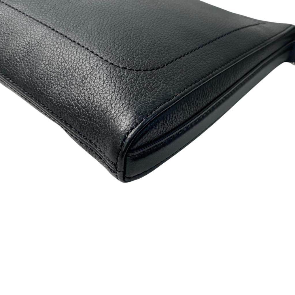 Used MONTBLANCShoulder Bag Black Leather Mens