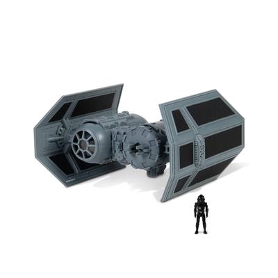 STAR WARS Micro Galaxy Squadrons TIE Bomber - 5-Zoll Sternenjäger-Klasse Fahrzeug, 1-Zoll TIE Pilot Mikrofigur Zubehör