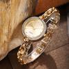 Kstyle Decorative Ladies Alloy Quartz Watch With Gemstone Bracelet For Casual Wear