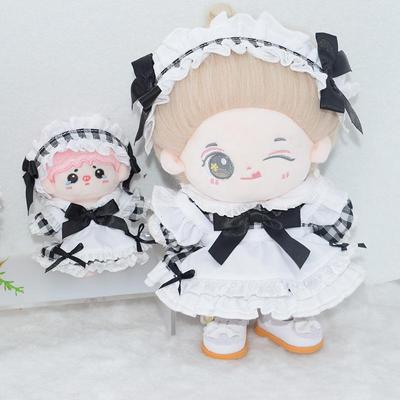 10x20cm Plaid Cotton Doll Outfit for Chubby Body Dolls