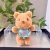 Cuddly Yellow Bear Plush Doll Keychain Cute Animal Plushie Adorable Accessory Bag