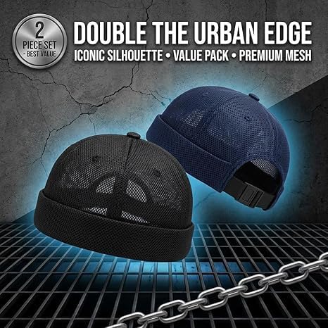 Men’s Breathable Brimless Docker Hat 2026 New Summer Style Mesh Tang Beanie Adjustable Lightweight Ultra Cooling Skull Mesh Skull Cap Casual Unisex