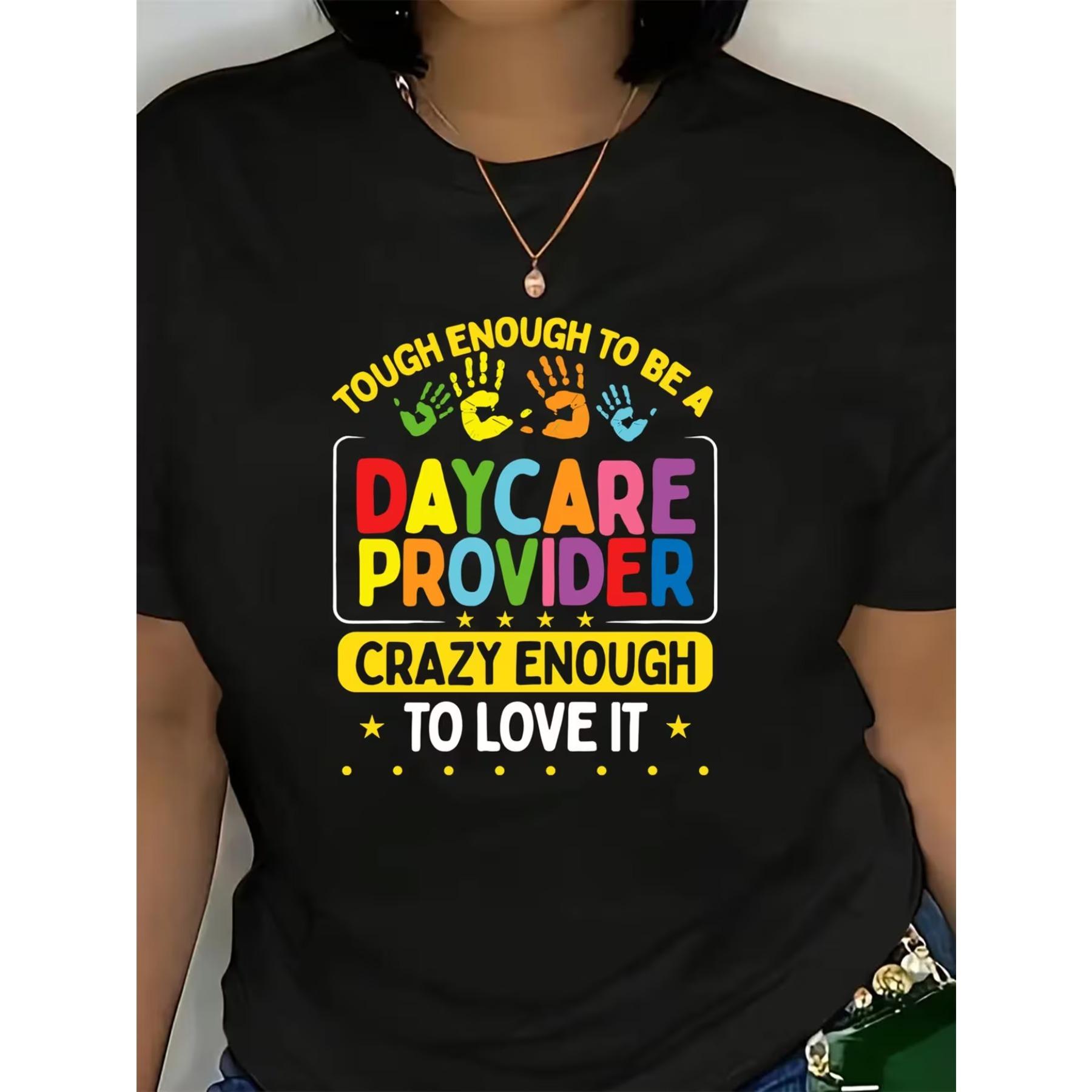 

Women s Plus Size Daycare Teacher Appreciation Shirt - Comfortable Short Sleeve Crew Neck Tee XXL чорний