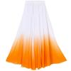 Gradient Color Dance Training Skirt Flowing Chiffon 720 Degree Classical Dance Skirt Big Swing Long Maxi Ballet Skirt