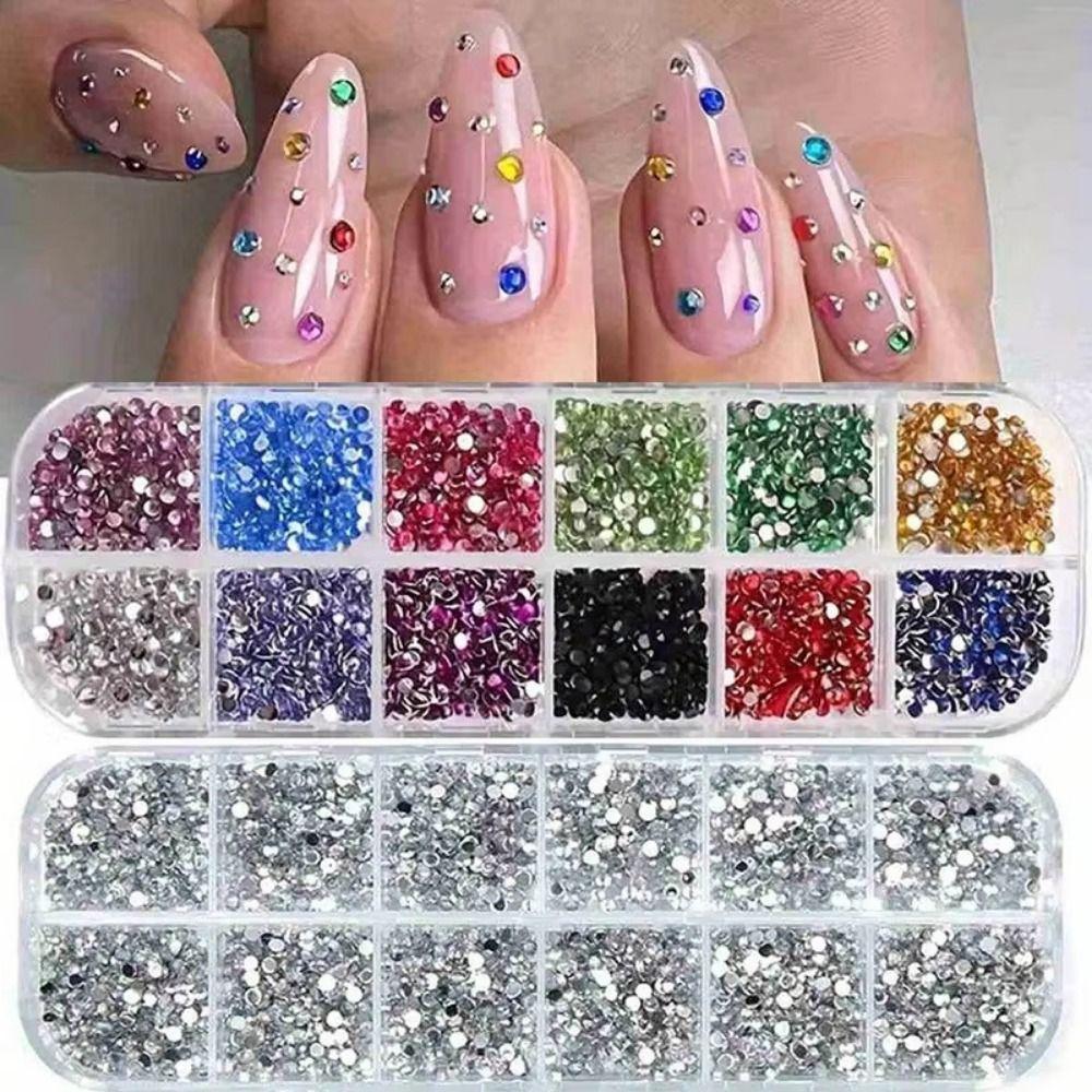 2Box Mixed Color Nail Crystal Charms ultra-shimmer Manicure  Rhinestones  Versatile Decoration