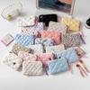 Cute Bow Cosmetic Bag Zipper Women's Cosmetic Bag Small Lipstick Storage Makeup Case Travelling Card Bags for Ladies Case
