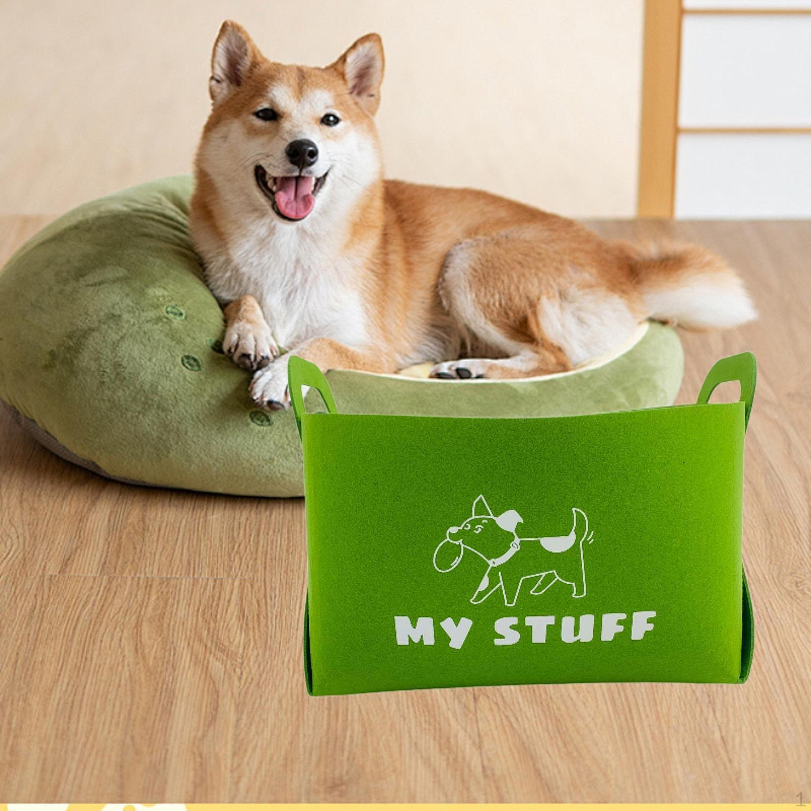 

Фетровая корзина для хранения, складной контейнер для белья с ручкой для книг, одеяло, туалет зелёный