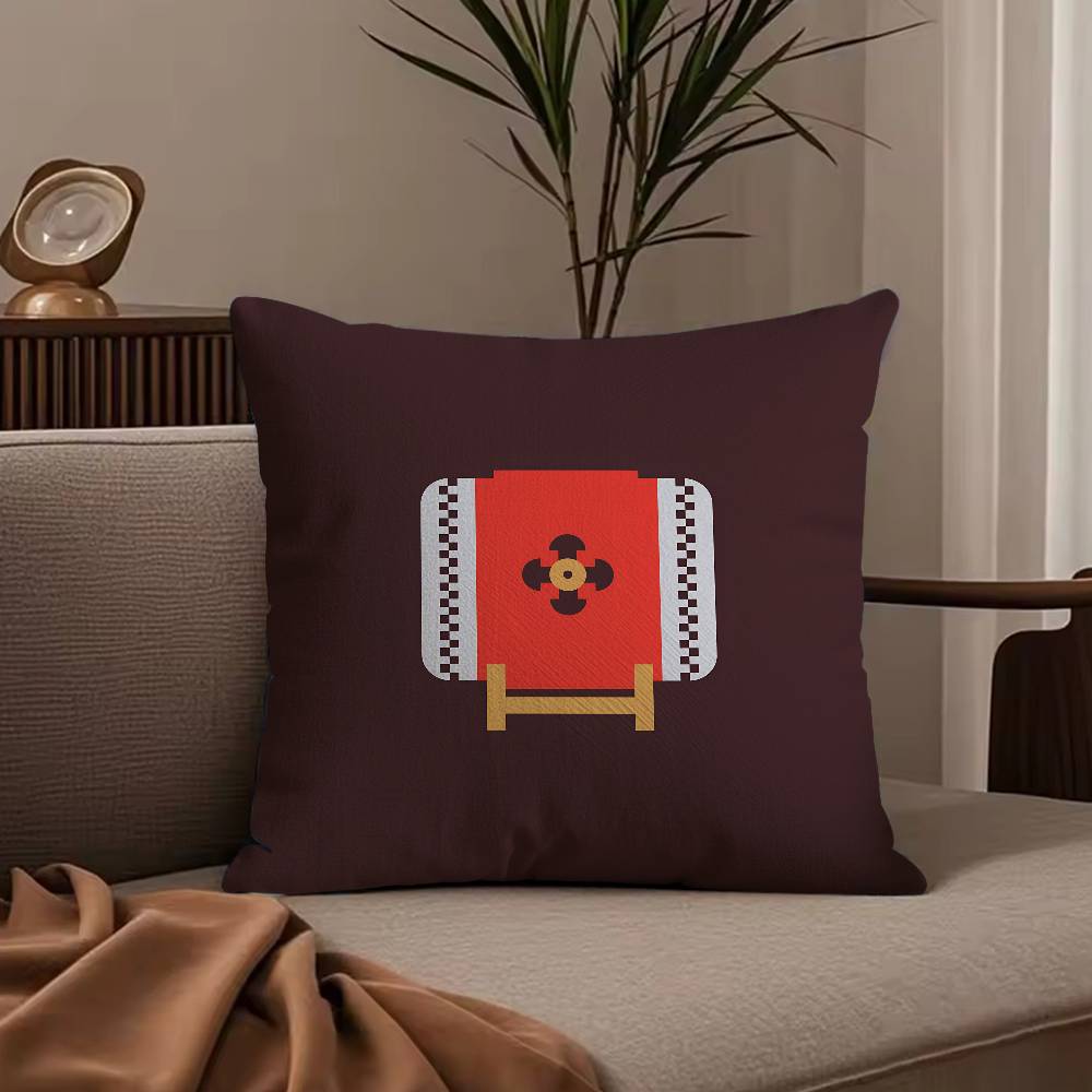 Japan Day Anime Simple Pillow Case Anti-dustmite Pillowcase Invisible zipper silky short plush Sofa cushion cover