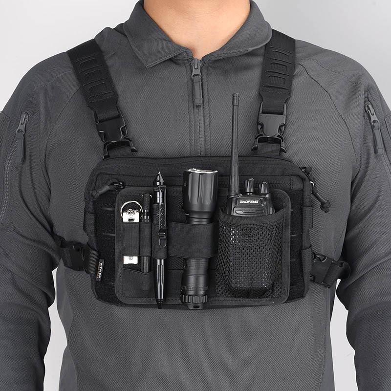 1pc Practical Convenient Outdoor Partition Net Bag With Hook Back Panel For Attaching Vests, Backpacks, And Expansion Tool Kits