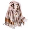 Milk camel pure wool scarf women's autumn and winter versatile thickened cashmere scarf new shawl dual-purpose