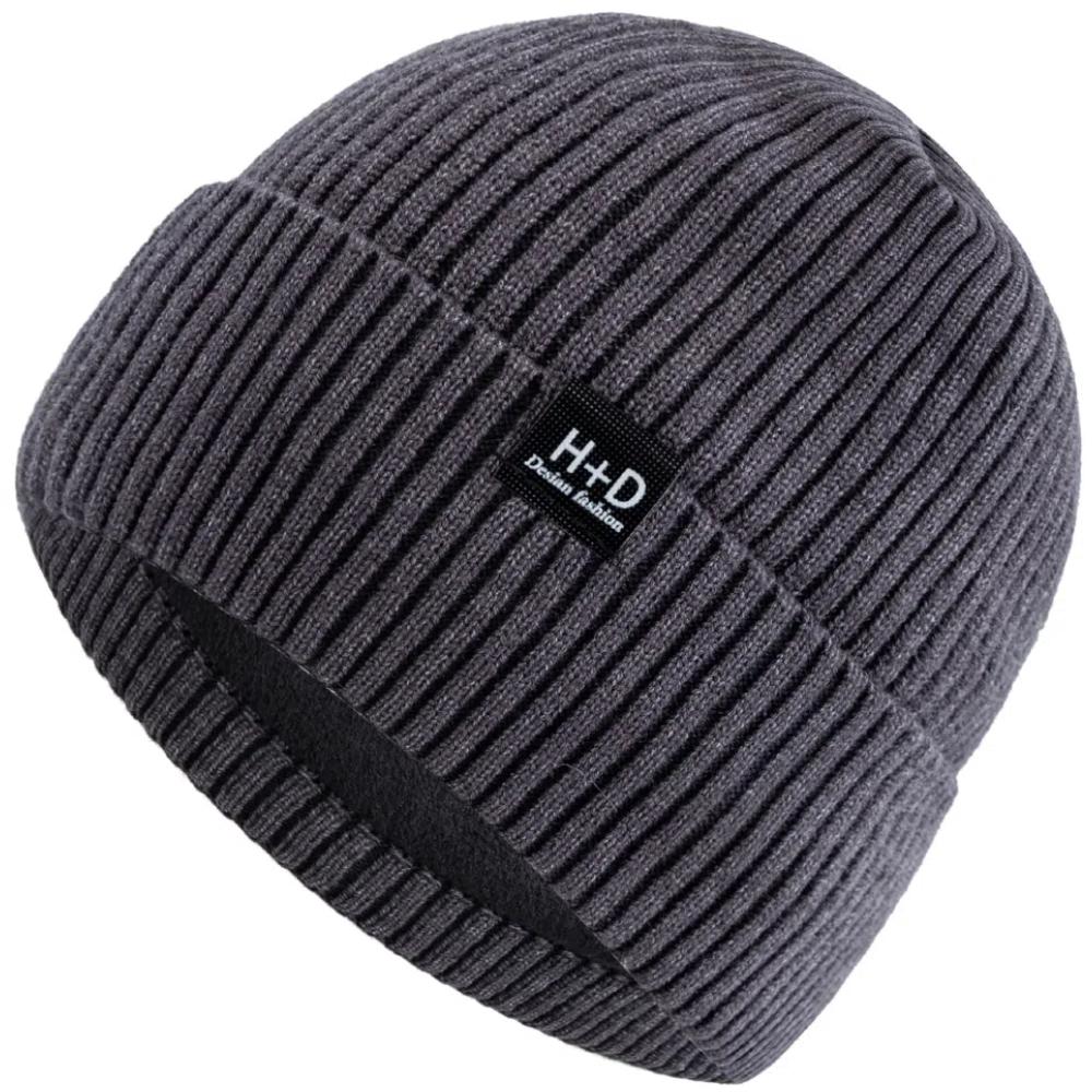 New Style Unisex Letter Warm Winter Hats Stylish Plush Fur Lined Soft Beanie Cap Thick Winter Knitted For Men Women Outdoor Hats