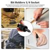 12/18/24Pcs 1/4” Hex Shaft Screwdriver Bit Holder Portable Screwdriver Bit Holder Extension Bar Keychain Screw Adapter for Drill