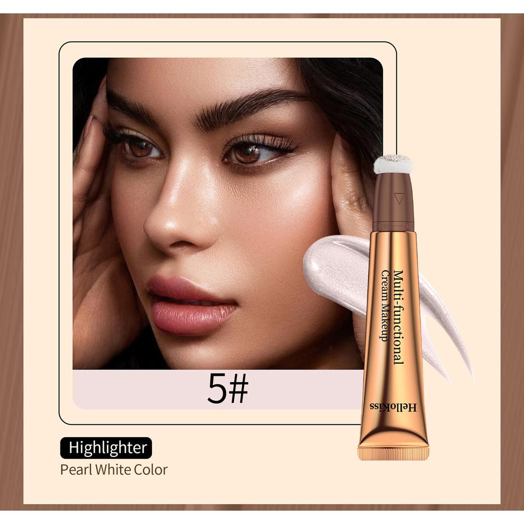 Blush High-gloss Grooming Multi-functional Makeup Pen, Pearlescent Fine Glitter Brightening Facial Grooming Cream