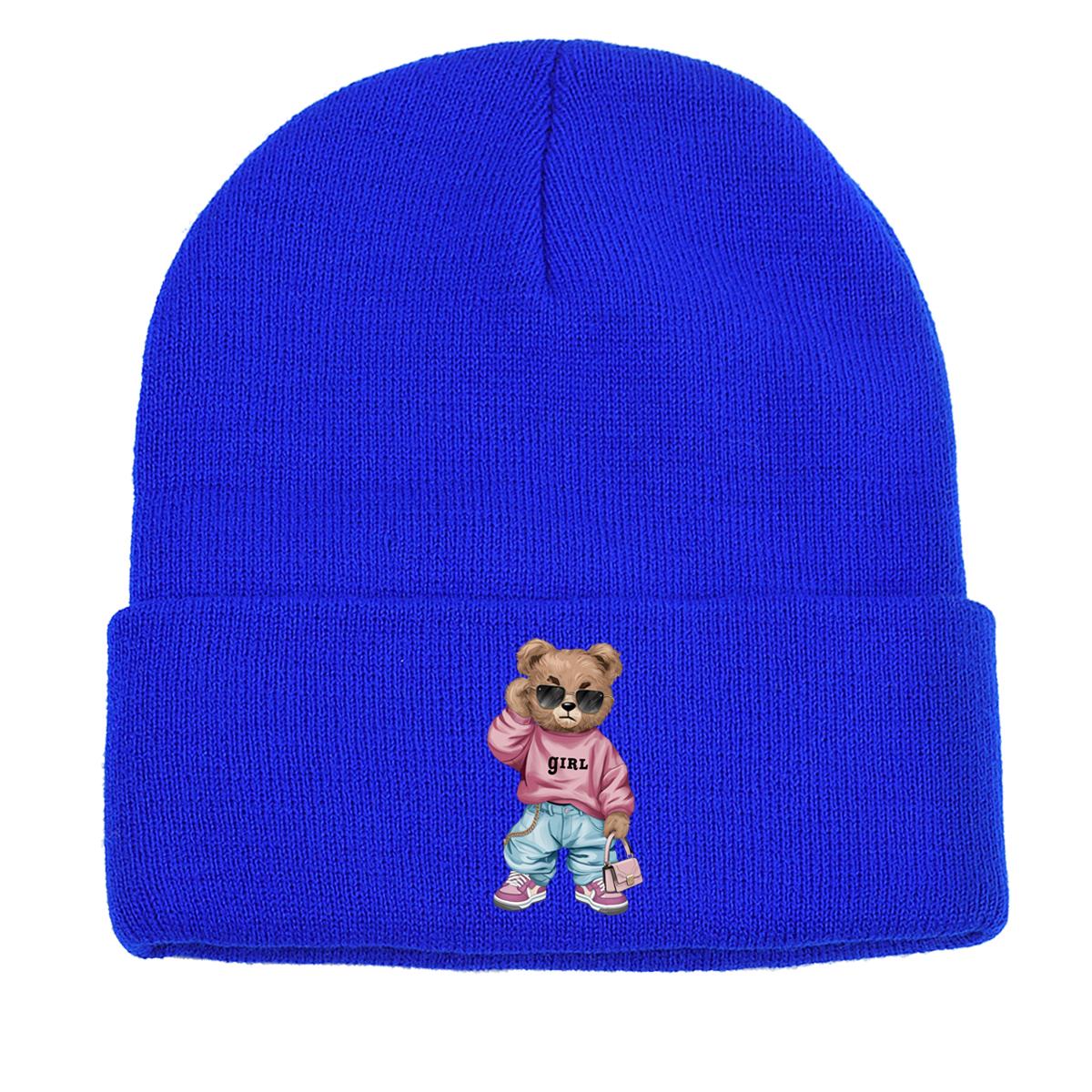 Крутая вязаная зимняя шапка «Крутой медведь»?Шапка бини — фото 16