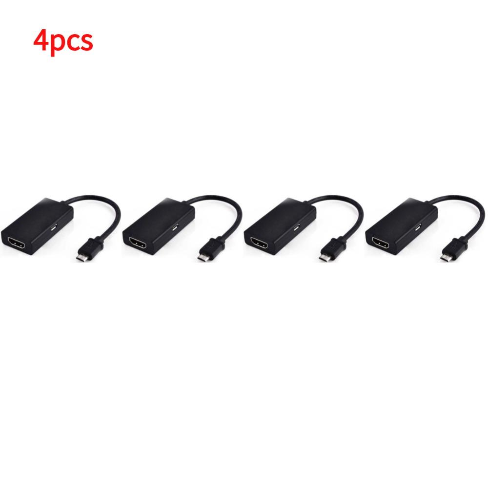 Micro USB 2.0 MHL To HDMI-compatible Cable Adapter Converter HD 1080P HDTV Cable Adapter for Samsung HTC 5-pin Port Plug Play