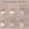 Elegant Chinese Style Tassel Hair Stick Hairpins Traditional Floral Hanfu Hair Sticks Women’s Vintage Bamboo Hair Accessories