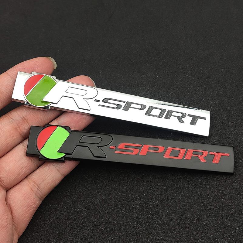 3D Metal R Sport Emblem Car Front Grille Logo Trunk Fender Decal Badge For R XJ F PACE XE XF R Sport Sticker Accessories