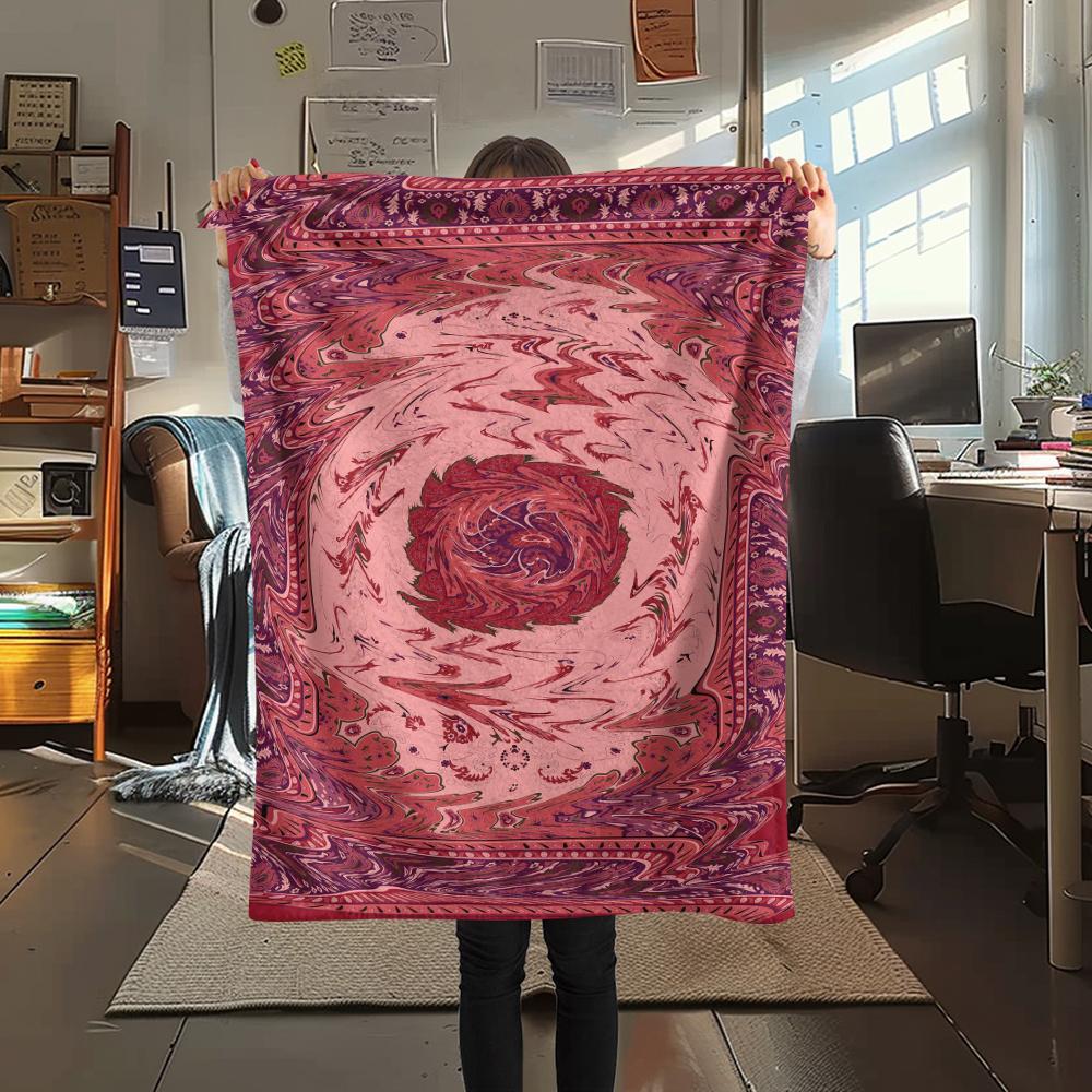 1 pièce Couverture en Flanelle Imprimée Dessin Animé, Haute Qualité Confortable pour Toutes les Saisons, Décoration de Maison, Chaleur et Confort, Parfait pour un Cadeau de Noël ou d'Anniversaire