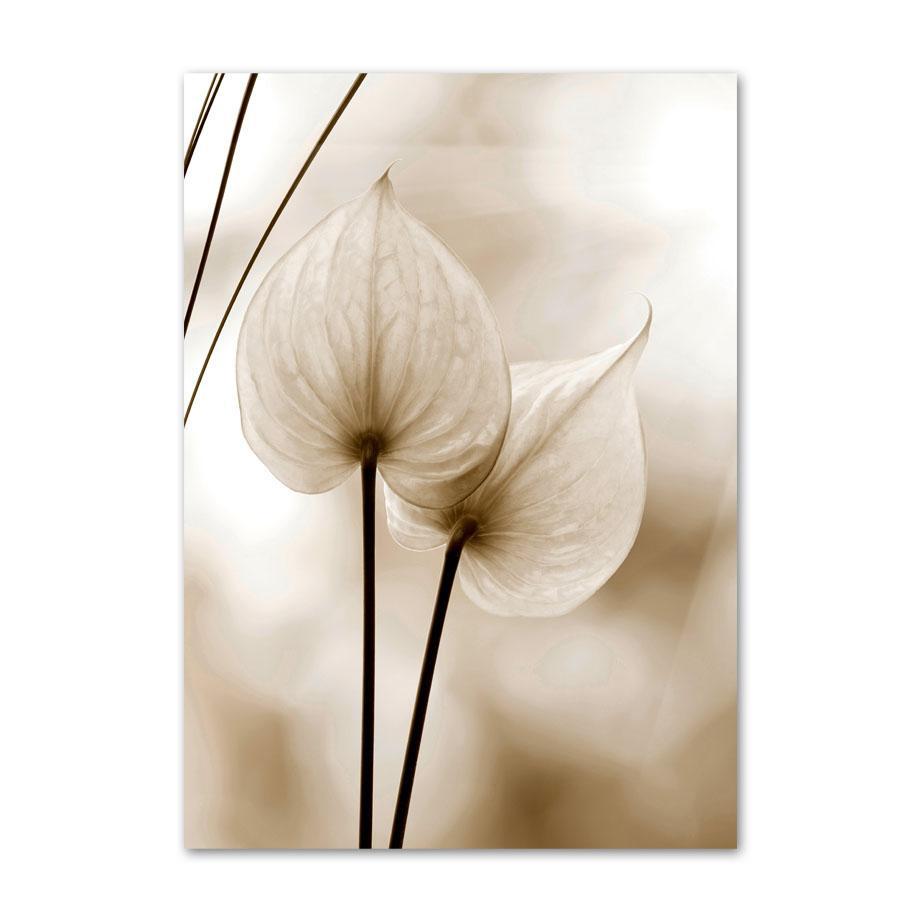 Beżowy plakat z krajobrazem mniszek lekarski ogon trzciny kwiatowej liść ścienny drukowany obraz na płótnie obrazy ścienne salon Home Decor