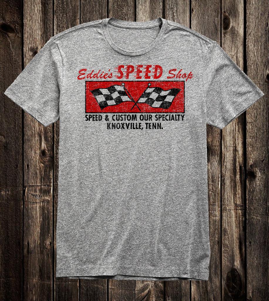Retro Hot Rod Tee T Shirt Drag Race Racing Eddies Speed Shop Knoxville TN